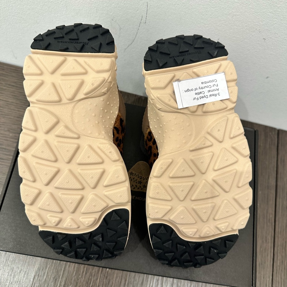 Flower Mountain Leopard Print Sneakers Camp Uni Suede/Pony - Picture 4 of 6